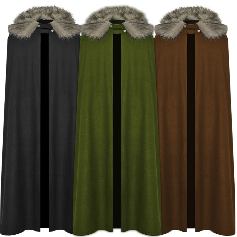 Vintage Fashion In Japan - ยุคกลางผู้ชายแฟชั่น Celtic Viking Retro Cape Coat