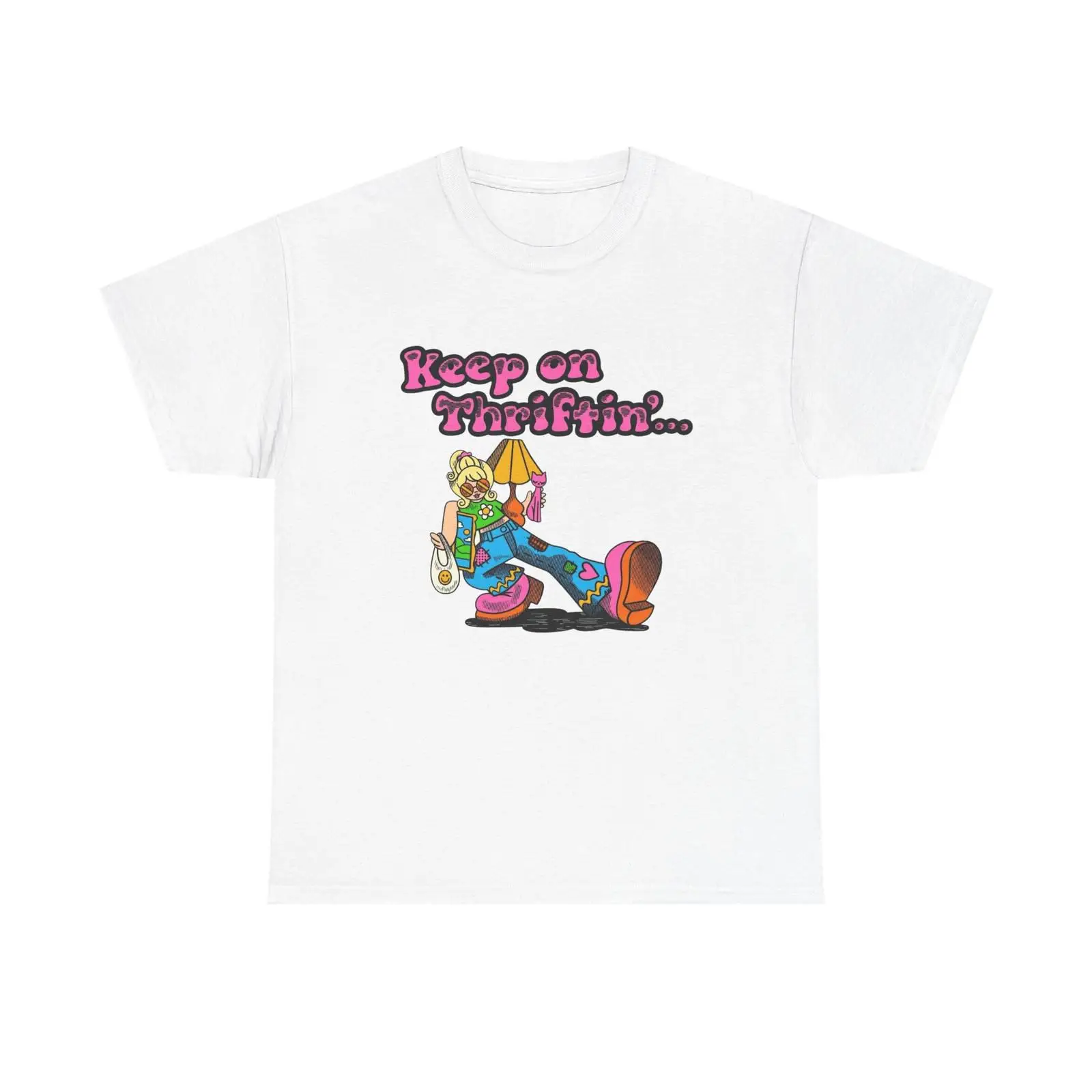Vintage Fashion Thrift - เสื้อยืดลายตลก Keep On Thrifting ใหม่ วินเทจ