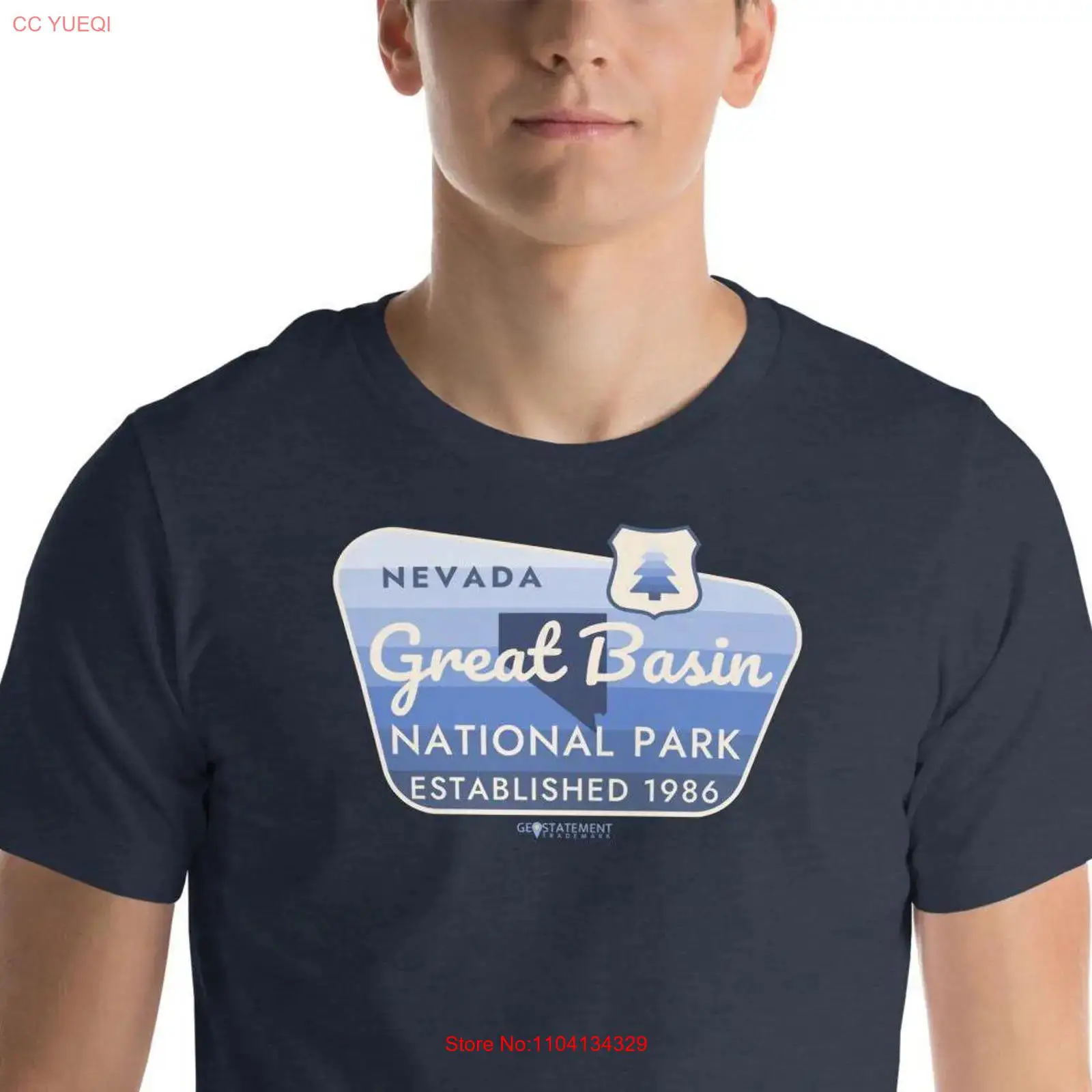Vintage Vegas Fashion - เสื้อยืดพรีเมียมเนวาดา เกรท เบซิน นาชั่นแนล พาร์ค ซิลเวอร์