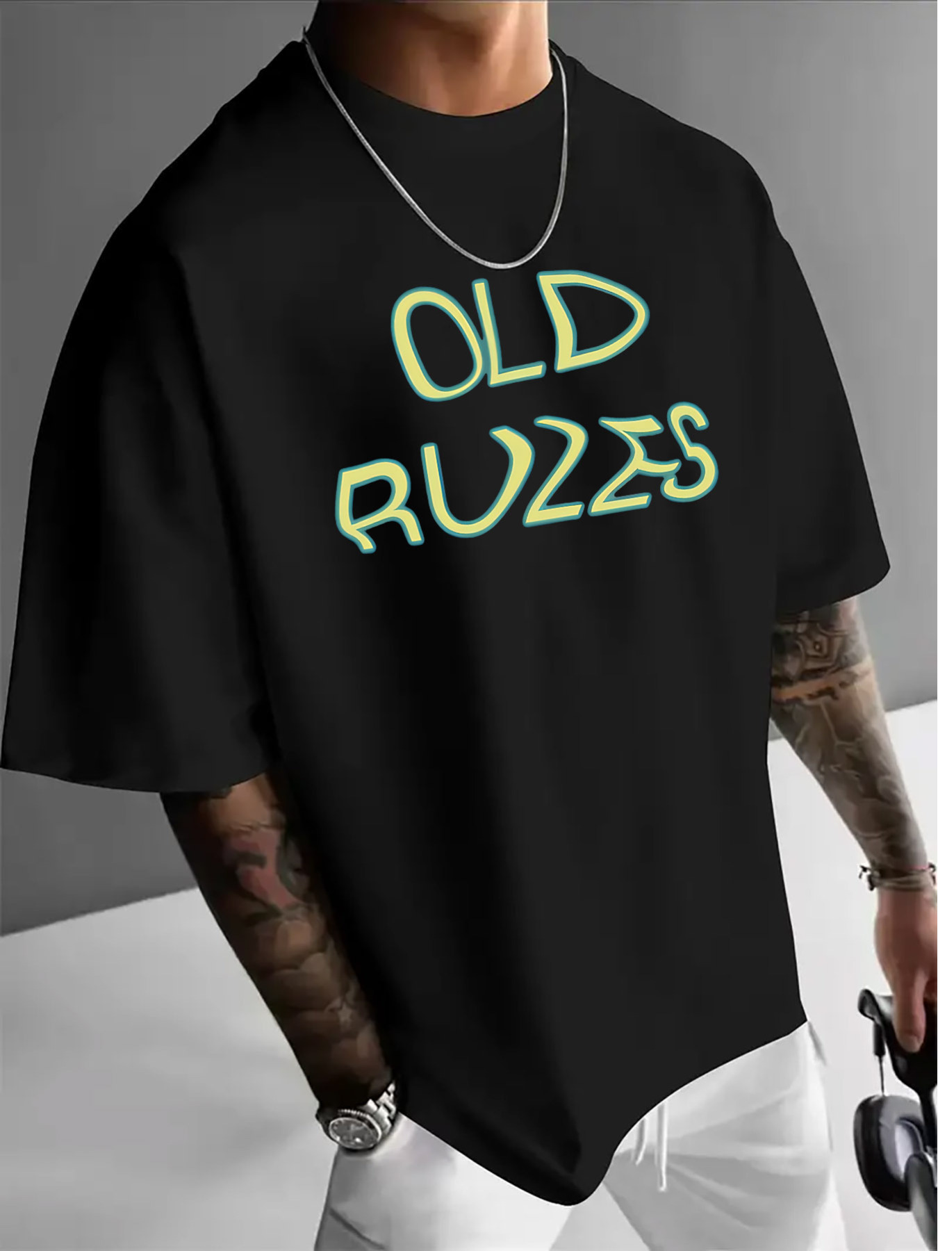 Vintage Fashion Font - เสื้อยืดลำลองผู้ชายพิมพ์ลายวินเทจฟัน ฟัน ฟอนท์ | เสื้อคอกลมแขนสั้นสำหรับฤดูร้อน พิมพ์ลายแฟชั่นอเนกประสงค์