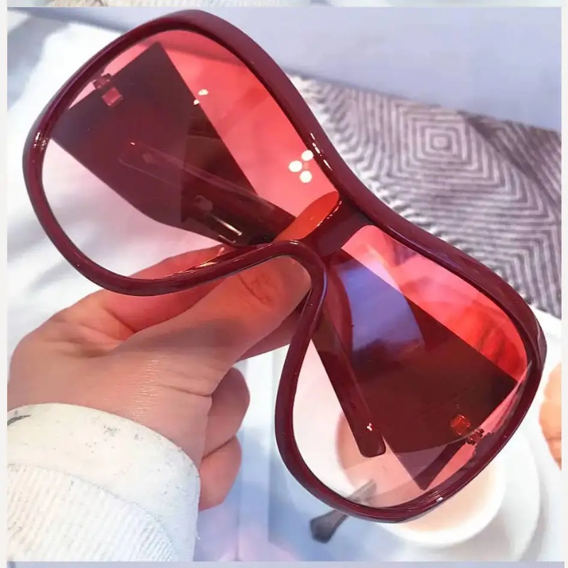 Vintage Fashion Pieces - แว่นกันแดดทรงเหลี่ยมขนาดใหญ่สไตล์วินเทจ Y2K สำหรับผู้หญิงผู้ชาย แว่นกันแดดฮิปฮอปไล่เฉดสี แว่นตาขับรถสำหรับผู้หญิงสุดเซ็กซี่