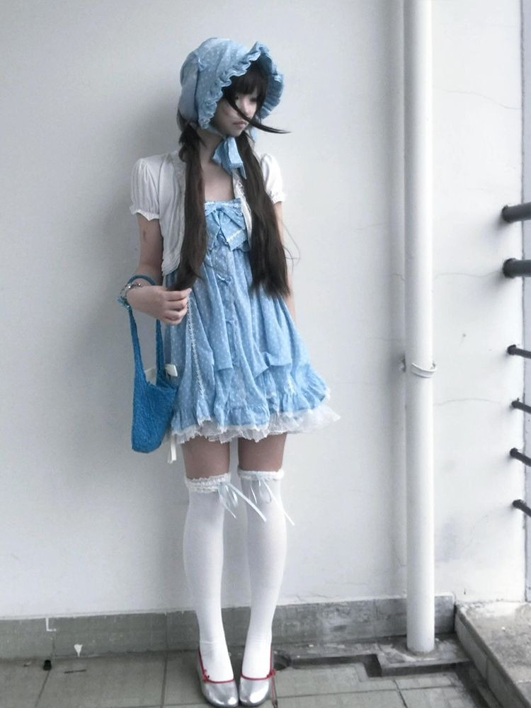 Vintage Fashion Pieces - Y2k ชุดวินเทจญี่ปุ่นผู้หญิงหวานโลลิต้าลูกไม้เสื้อเอวสูงชุดลำลอง 2 ชิ้นชุดคาวาอิชุดลำลองแฟชั่น