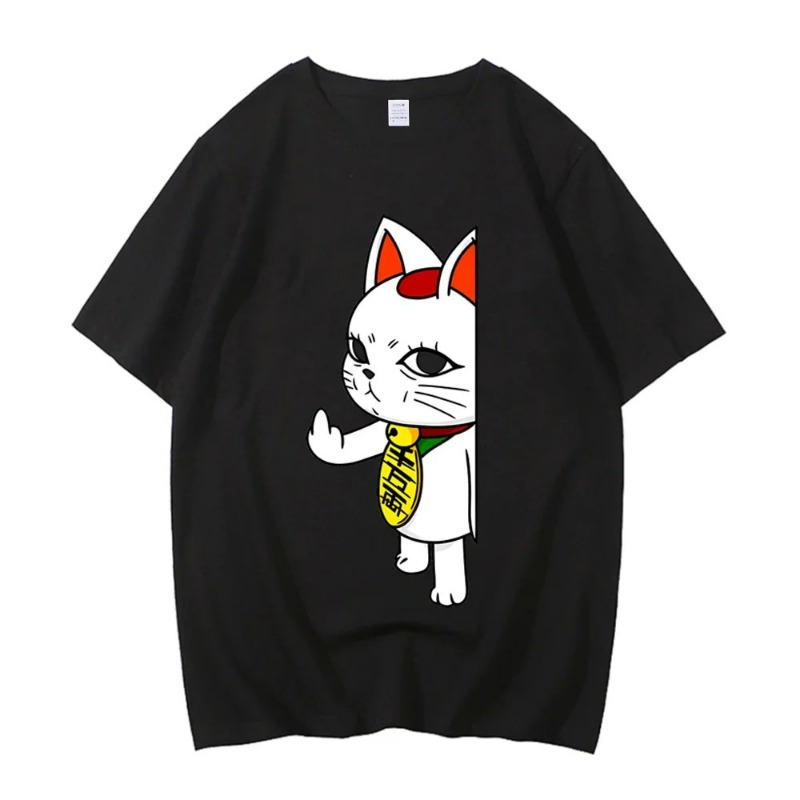 Vintage Fashion In Japan - เสื้อยืดลายการ์ตูนญี่ปุ่น Dandadan Turbo Granny Cat แฟชั่นเสื้อยืดโอเวอร์ไซส์ลายการ์ตูนสำหรับผู้ชายและผู้หญิงสไตล์วินเทจลำลอง