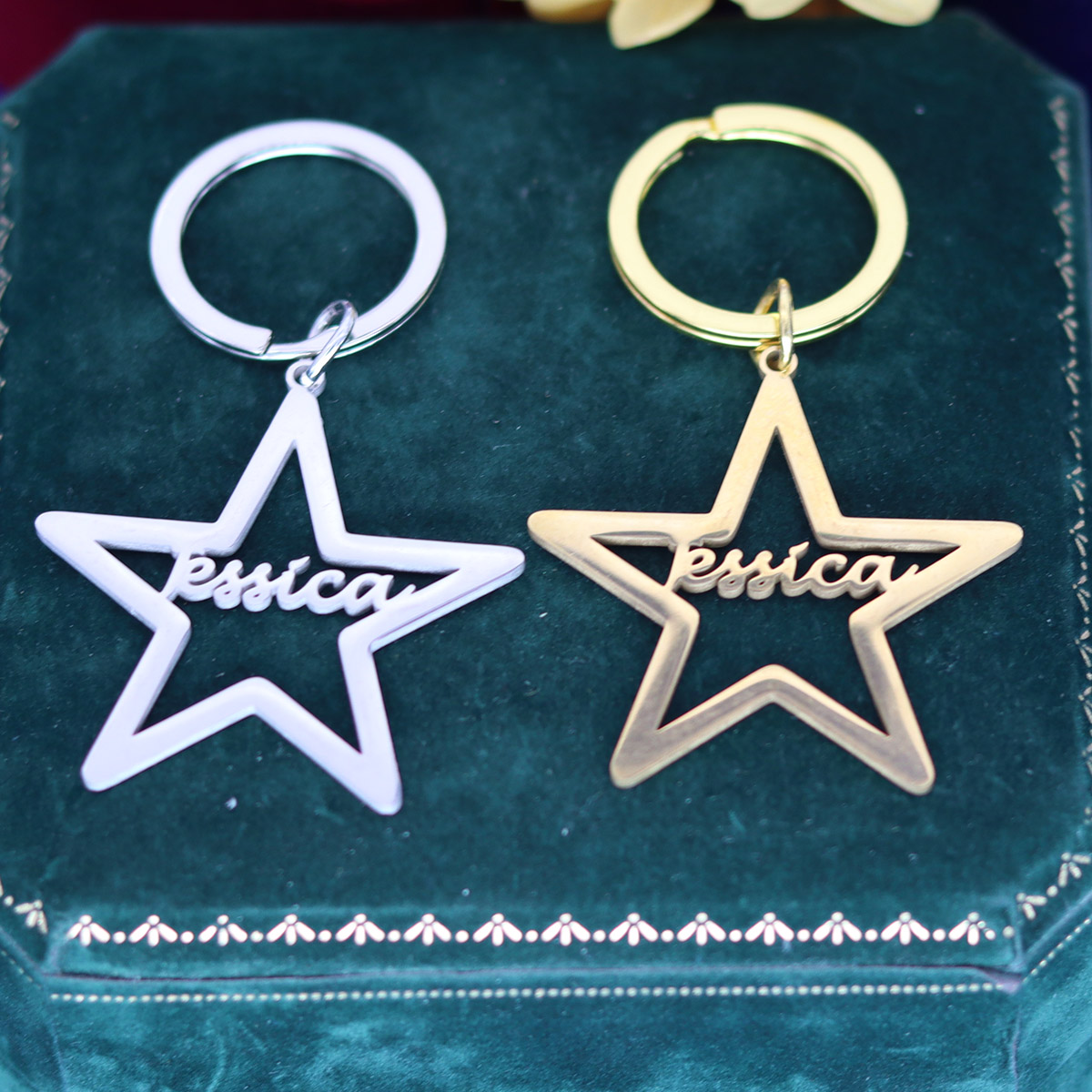 CUSTOM ชื่อ Star พวงกุญแจสแตนเ - Vintage Fashion Names บทวิจารณ์และราคา
