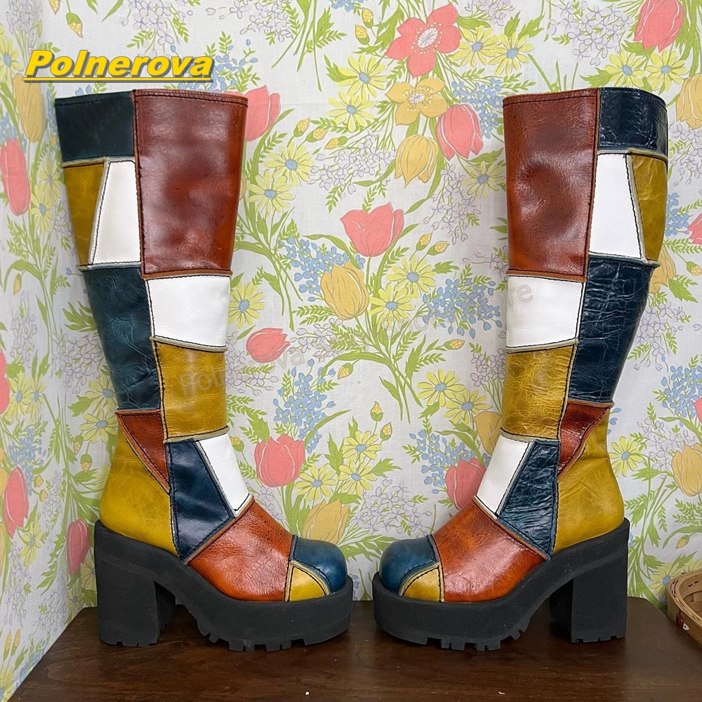 รองเท้าบูทหนังทรงสูงถึงเข่าสไต - Vintage Style Women Fashion บทวิจารณ์และราคา