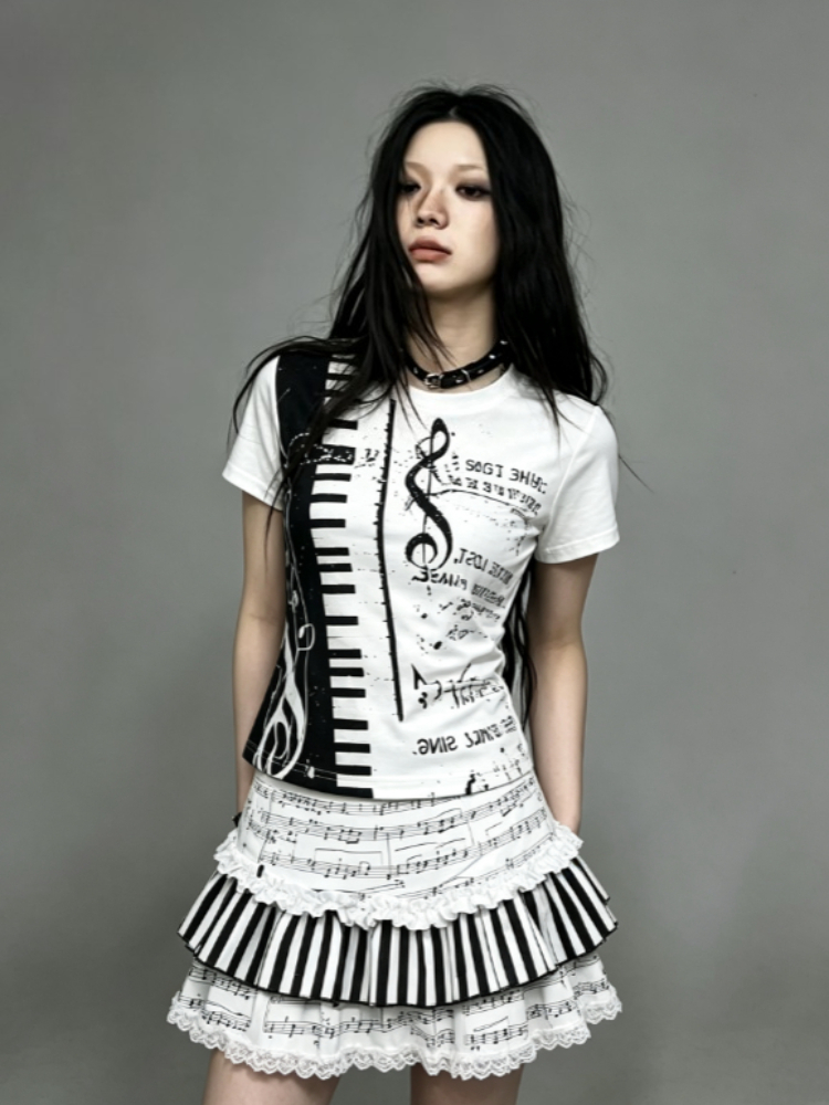 ชุดเซ็ตสองชิ้น เสื้อยืดลายเปีย - Vintage Fashion Pieces บทวิจารณ์และราคา