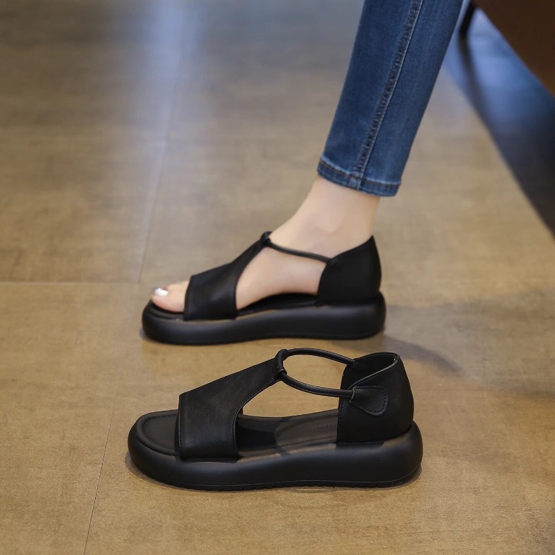 รองเท้าแตะแบบสวมสำหรับผู้หญิง  - Vintage Style Women Fashion บทวิจารณ์และราคา