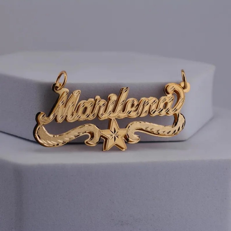 สร้อยคอชื่อแบบกำหนดเองสองชั้น  - Vintage Fashion Names บทวิจารณ์และราคา