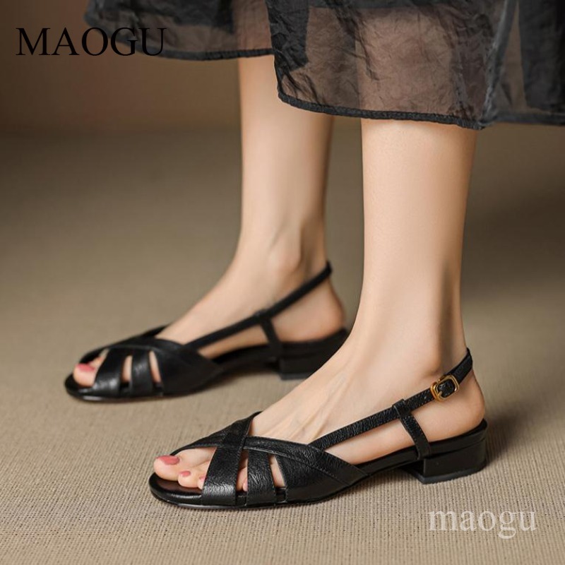 รองเท้าแตะสตรีแบบสวมเปิดส้น หั - Vintage Style Women Fashion บทวิจารณ์และราคา