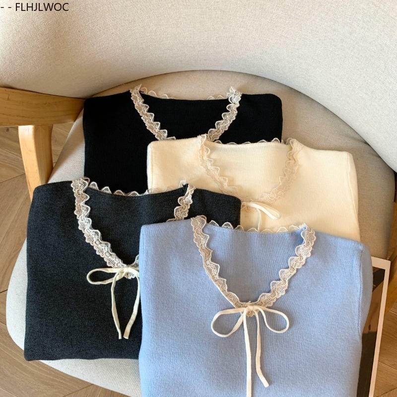 เสื้อไหมพรมถักลายลูกไม้สีขาวสไ - Vintage Fashion In Japan บทวิจารณ์และราคา