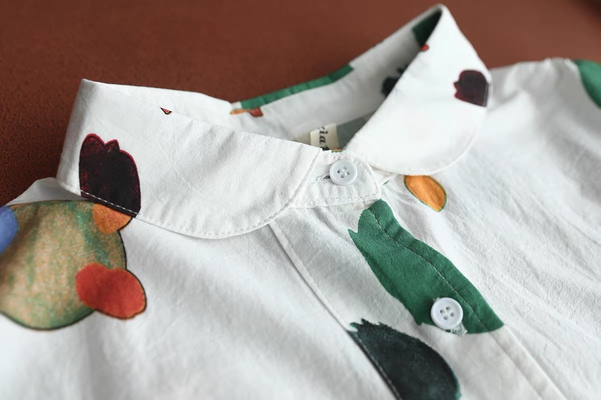 เสื้อเชิ้ตโอเวอร์ไซส์ลายพิมพ์ส - Vintage Fashion In Japan บทวิจารณ์และราคา