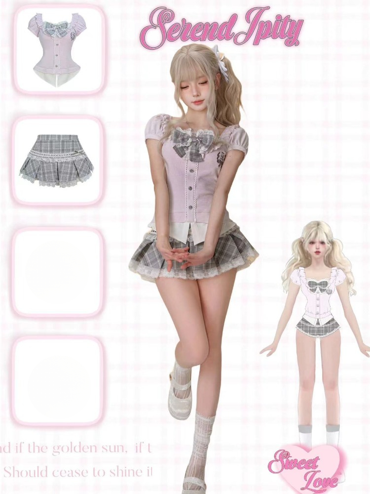 ชุดเซ็ต 2 ชิ้น สไตล์โกธิค Y2K  - Vintage Fashion Pieces บทวิจารณ์และราคา
