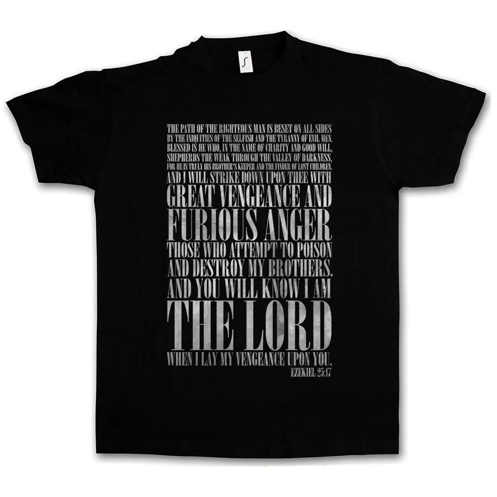 EZEKIEL 25 17 เสื้อยืด Pulp Fi - Vintage Vegas Fashion บทวิจารณ์และราคา