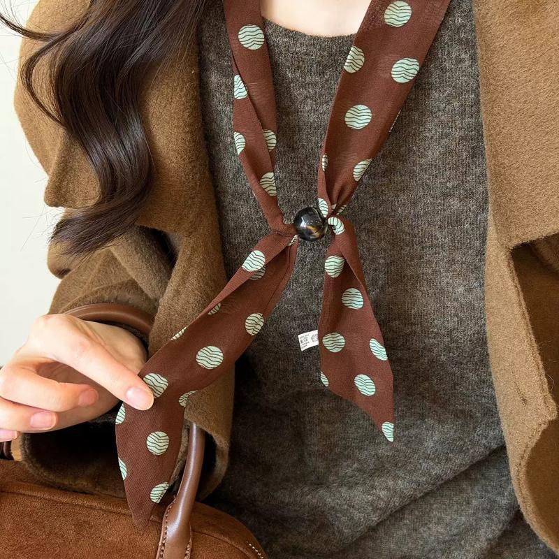 ผ้าพันคอชีฟองลายจุดวินเทจประดั - Vintage Fashion Wear บทวิจารณ์และราคา