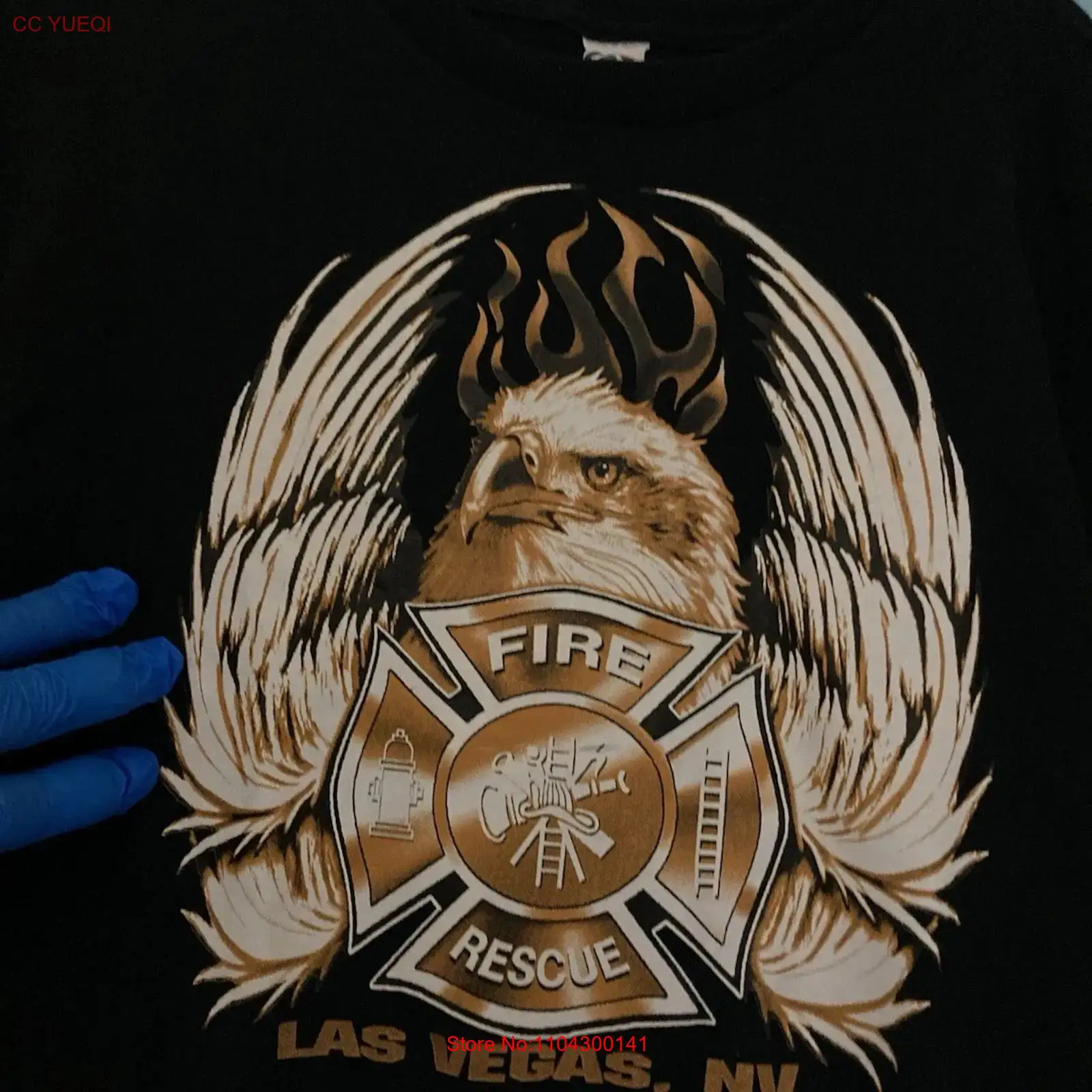 LAS VEGAS FIRE RESCUE เสื้อยืด - Vintage Vegas Fashion บทวิจารณ์และราคา