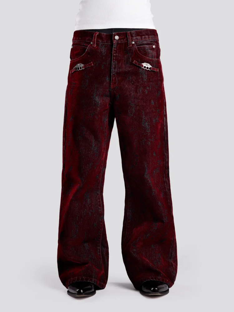 กางเกงยีนส์ผู้ชายสไตล์อเมริกัน - Retro Track Pant บทวิจารณ์และราคา