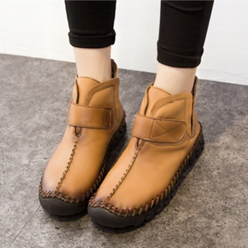 รองเท้าบูทหนังแท้ผู้หญิงแฟชั่น - Vintage Style Women Fashion บทวิจารณ์และราคา